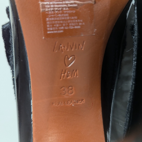 Lanvin for H&M black ribbon bow patent leather heels - size 38 - Picture 10 of 12